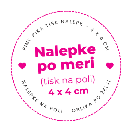 Nalepke 40 × 40 mm – tisk nalepk po meri (na poli)