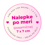 Nalepke 70 × 70 mm – tisk nalepk po meri